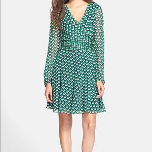 Diane von Furstenberg Ashlyn Cube Print Silk Dress